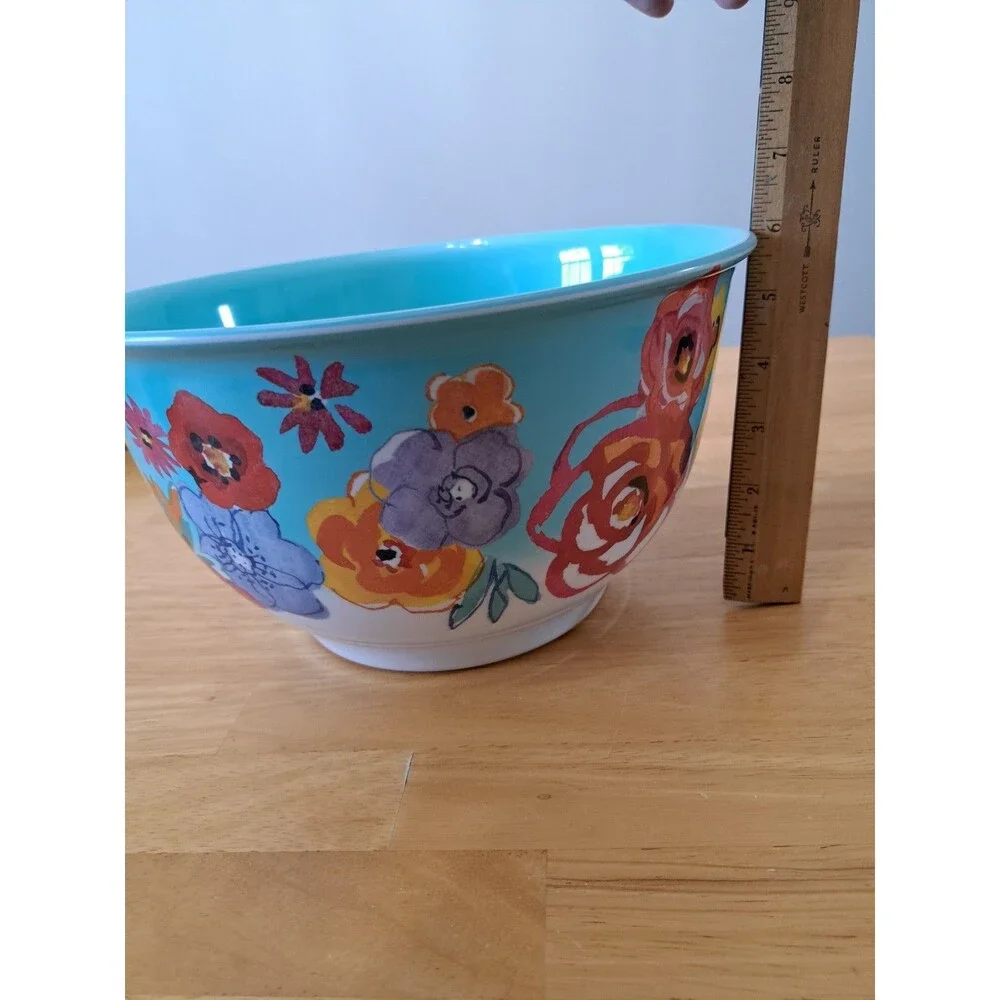 Pioneer Woman Large Floral Melamine Mixing Bowl